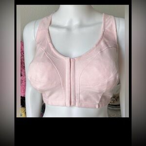 ComfortChoice Front Hook Wireless Bra Cotton Non Padded in pink Size 40DDD NWT